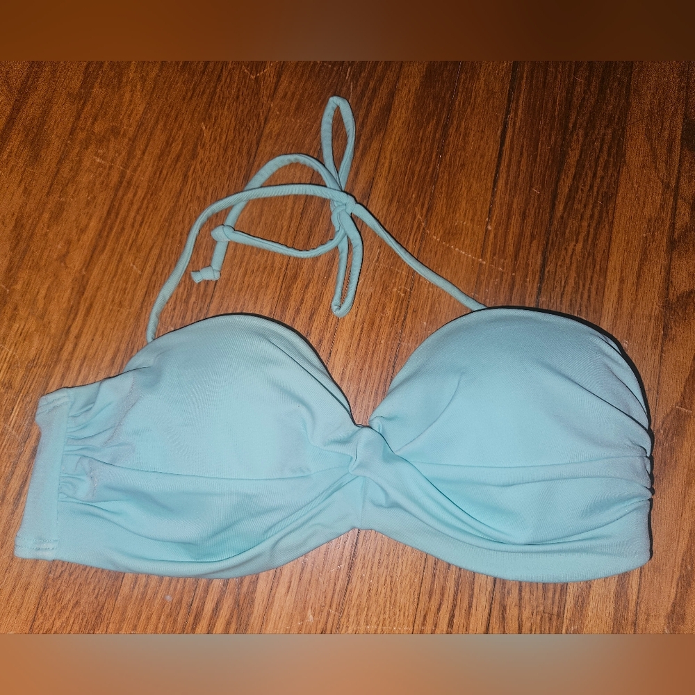 Victoria's Secret Aqua Bikini Set XS Stappy Bottoms & Removable Strapless Top - Picture 10 of 16